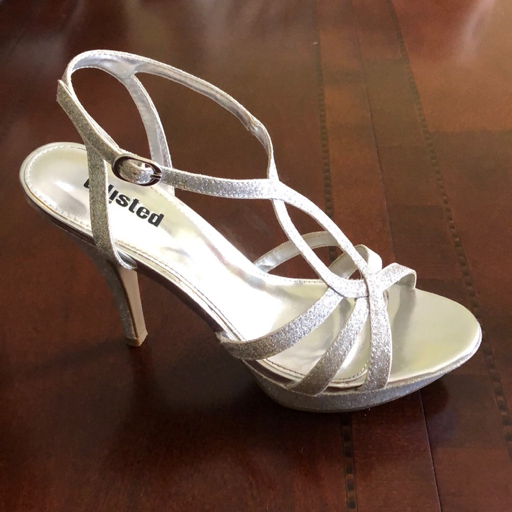 Unlisted silver sparkle heels. Worn once.